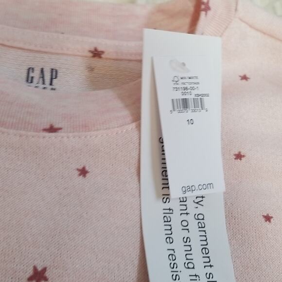 NWT Gap Teen Girl Light Pink Star Print Sleep Shirt - Picture 4 of 5